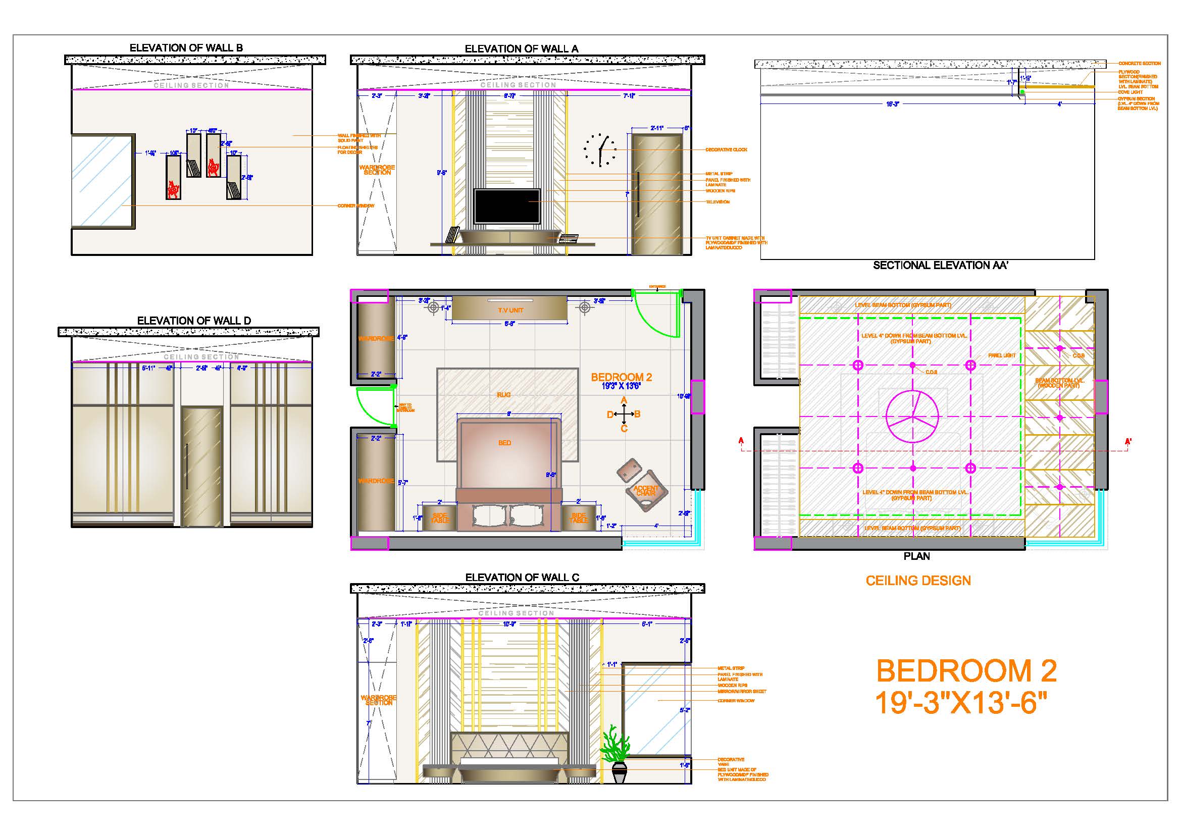 Master Bedroom Design AutoCAD DWG Details